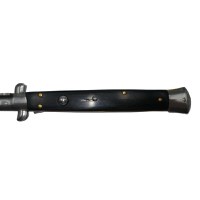 Set 2 briceaguri automate vanatoare IdeallStore®, Italian Blade, Stiletto, otel inoxidabil, negru - 15