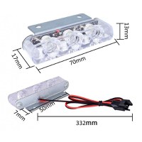 Set 2 Bucati 3 Leduri 6W Lumini Avertizare, Stroboscop Pentru Autoturisme si Motociclete - 6