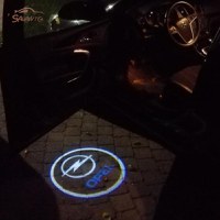 Set 2 Bucati Emblema Logo LED Portiera dedicata Marca Auto OPEL - 2