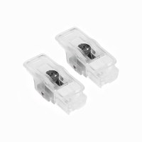 Set 2 Bucati Emblema Logo LED Portiera dedicata Marca Auto PEUGEOT - 2