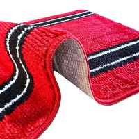 Set 2 covorase baie – cu membrana antiderapanta, 100% fibre sintetice, rosu, 50×40 cm, 50×80 cm, Sandy Ros - 2