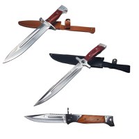 Set 2 cutite vanatoare, cadou briceag automatic AK-47 - 1