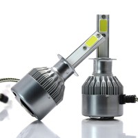 Set 2 LED-Uri Auto Techstar® C6, H1, 36w, 3800 Lumeni, 6500K, AUTO, 12-24 Volti, COB - 5