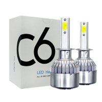 Set 2 LED-Uri Auto Techstar® C6, H1, 36w, 3800 Lumeni, 6500K, AUTO, 12-24 Volti, COB - 7