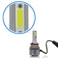 Set 2 LED-uri Auto Techstar® C6, H11/H8/H9, 36w, 3800 Lumeni, 6500K, AUTO, 12-24 Volti, COB - 7