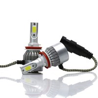 Set 2 LED-uri Auto Techstar® C6, H11/H8/H9, 36w, 3800 Lumeni, 6500K, AUTO, 12-24 Volti, COB - 6