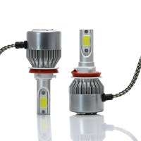Set 2 LED-uri Auto Techstar® C6, H11/H8/H9, 36w, 3800 Lumeni, 6500K, AUTO, 12-24 Volti, COB - 2
