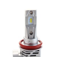 Set 2 LED-uri Auto Techstar® M3, H11, 40w, 8000 Lumeni, 6500K, AUTO, 12-24 Volti, ZES, Canbus, Miez Cupru, Radiator - 6