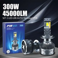 Set 2 LED-Uri Auto Techstar® P18, H7, 300W, 45000 Lumeni, 6500K, 12-24V, Unghi Fascicul 360°, CSP 4575, Canbus - 2