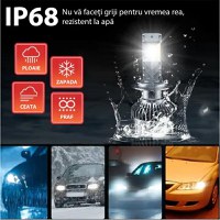 Set 2 LED-Uri Auto Techstar® P18, H7, 300W, 45000 Lumeni, 6500K, 12-24V, Unghi Fascicul 360°, CSP 4575, Canbus - 6