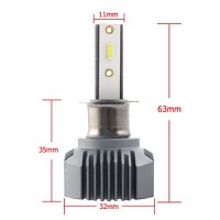 Set 2 LED-uri Auto Techstar® S1, H3, 40w, 4000 Lumeni, 6500K, AUTO, 12-24 Volti, CSP, Canbus, Radiator Aluminiu - 6