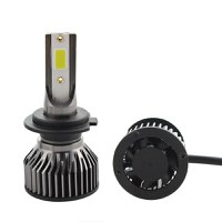 Set 2 LED-uri Auto Techstar® V6, H7, 40w, 4000 Lumeni, 6500K, AUTO, 12-24 Volti, COB, Canbus, Radiator Aluminiu - 3