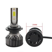 Set 2 LED-uri Auto Techstar® V6, H7, 40w, 4000 Lumeni, 6500K, AUTO, 12-24 Volti, COB, Canbus, Radiator Aluminiu - 4