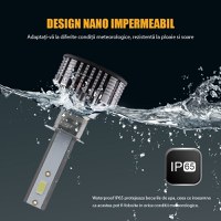 Set 2 LED-Uri Auto Techstar® V8, 9007, 120W, 12-24V, 15000 Lumeni, 6000K, Unghi Fascicul 360°, CSP 3570, Canbus - 16