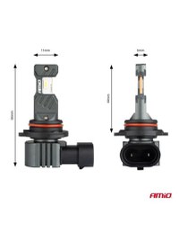 Set 2 leduri auto HIR2, Canbus, 60W, 5600 Lm, 12V - 4