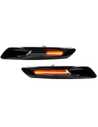 Set 2 Semnalizari Negre Aripa LED Dinamice secventiale cu sticla fumurie pentru BMW F10, F11, F07 fara facelift - 1