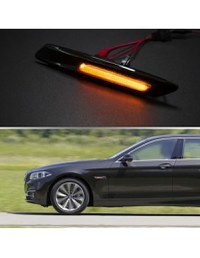 Set 2 Semnalizari Negre Aripa LED Dinamice secventiale cu sticla fumurie pentru BMW F10, F11, F07 fara facelift - 10