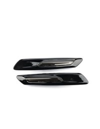Set 2 Semnalizari Negre Aripa LED Dinamice secventiale cu sticla fumurie pentru BMW F10, F11, F07 fara facelift - 3