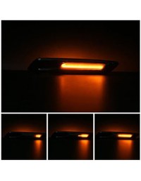 Set 2 Semnalizari Negre Aripa LED Dinamice secventiale cu sticla fumurie pentru BMW F10, F11, F07 fara facelift - 9