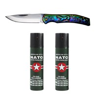 Set 2 sprayuri paralizante, NATO, 60 ml, cutit model traditional japonez cadou - 3