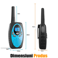 Set 2 statii Walkie Talkie Copii si Adulti, cu Raza Lunga de Actiune, Blocare taste, Sunet clar, Statie radio Camping - 3