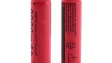 Set 2x Acumulator 18650 3,7V MRG MMMC,6800 mAh, Li-ion, Reincarcabil, Rosu