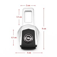 Set 2x Adaptoare Centura Siguranta Falsa MRG M1089,Piele Chrome Opel - 1