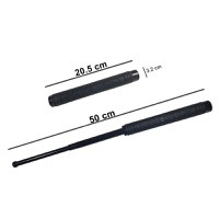 Set 3 accesorii autoaparare IdeallStore®, baston telescopic otel, 50 cm, box si spray paralizant iritant - 4