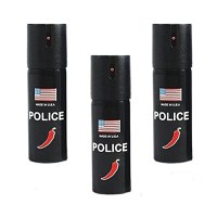Set 3 bucati Spray paralizant chili USA Police, IdeallStore®, 60 ml, husa inclusa - 1