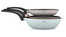 Set 3 tigai antiaderente din aluminiu turnat sub presiune Zass Gourmet ZG-ACS 03 Pastel, multicolor