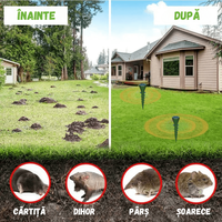 Set 4 Aparate Anti-Cartite BIRAI, incarcare solara, BR08, 3 Moduri, Solar, 700㎡, IP65, Ultrasunete, Eco, Fara Chimicale - 10