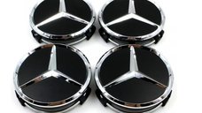 Set 4 Capace jante aliaj Mercedes Benz 70mm - 75mm Negre