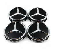Set 4 Capace jante aliaj Mercedes Benz 70mm - 75mm Negre - 1