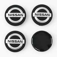 Set 4 Capace Jante Aliaj Nissan – 60mm Negre - 1