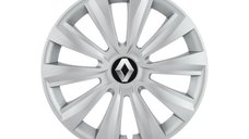 Set 4 capace roti 15 inchi (R15) Delta Gri, Compatibile cu Renault
