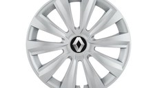 Set 4 capace roti 15 inchi (R15) Delta Gri, Compatibile cu Renault