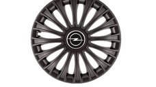 Set 4 capace roti aftermarket pentru Opel, model Dino negru, R15