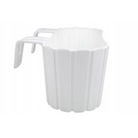 Set 4 jardiniere decorative cu suport de plastic, alb, 4.9 L, 38.3x21.2x13 cm, Boardee Hook - 5
