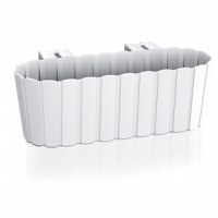 Set 4 jardiniere decorative cu suport de plastic, alb, 4.9 L, 38.3x21.2x13 cm, Boardee Hook - 4