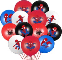 Set 46 Accesorii REDQUIT de Petrecere Spiderman ,  20 Baloane, 1 Banner Happy Birthday, 24 Cupcake Topper, 1 Topper Tort - 3
