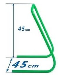 Set 5 obstacole antrenament Team, inaltime 45 cm, verde - 1