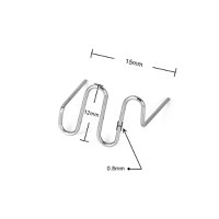 Set 500 bucati capse metalice de intarire pentru aparat sudat plastic, lipit/reparat bara auto, tip S, 0.8mm, otel - 4