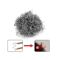 Set 500 bucati capse metalice de intarire pentru aparat sudat plastic, lipit/reparat bara auto, tip S, 0.8mm, otel - 10