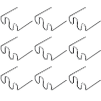 Set 500 Capse Pentru Pistol de Lipit, Reparat si Sudat Plastic, Cleme Model Tip S, 0.8mm, argintiu metalizat - 1