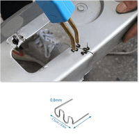 Set 500 Capse Pentru Pistol de Lipit, Reparat si Sudat Plastic, Cleme Model Tip S, 0.8mm, argintiu metalizat - 4