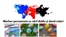 Set 60 carioci profesionale Acrilice cu Varf dublu, 120 Culori cu cerneala pe baza de apa, multicolore pentru desen