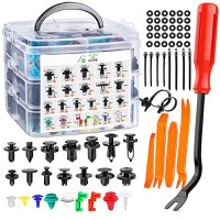Set 925 piese cu 820 de clipsuri universale si 105 accesorii, GlowforHome, panou de bord, leviere, bureti, bride plastic - 5