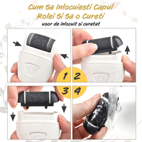 Set accesorii pentru Pila electrica pentru talpi si calcaie IMA Trend, 3 role, Indepartare piele moarta - 3