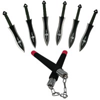 Set antrenament IdeallStore, nunceag si cutite de aruncat, multicolor - 6