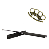 Set baston telescopic 65 cm argintiu + box cranii - 1